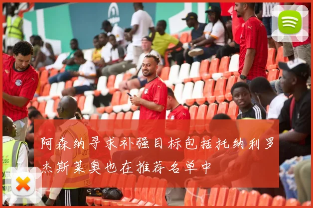 阿森纳寻求补强目标包括托纳利罗杰斯莱奥也在推荐名单中